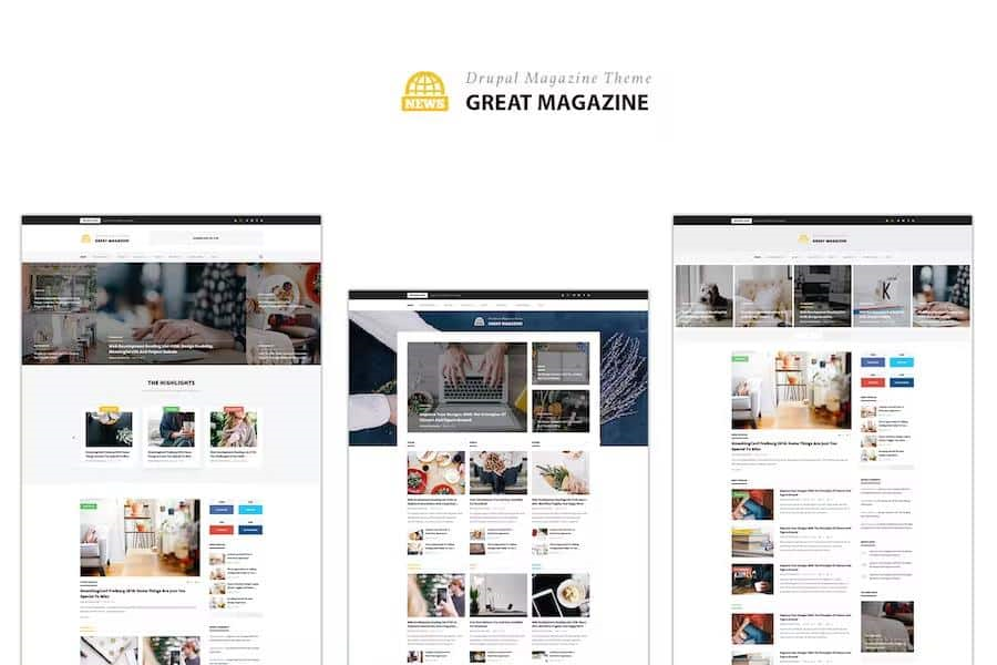 GREAT – RESPONSIVE MAGAZINE NEWS DRUPAL 9 THEME